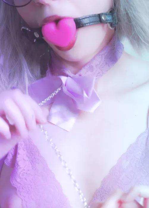 Imagine how quickly this heart will become wet from my saliva