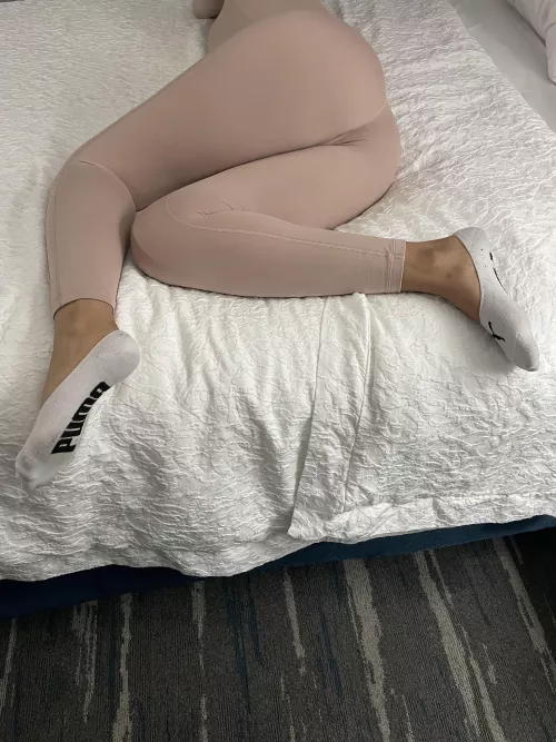 Imma cross legged queen feet hanging off the bed and all