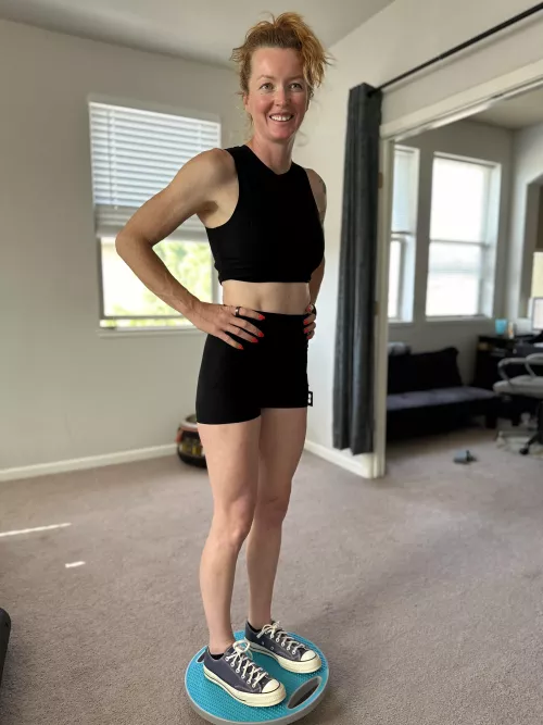 I do warmups for my workouts on a balance ball in my chucks