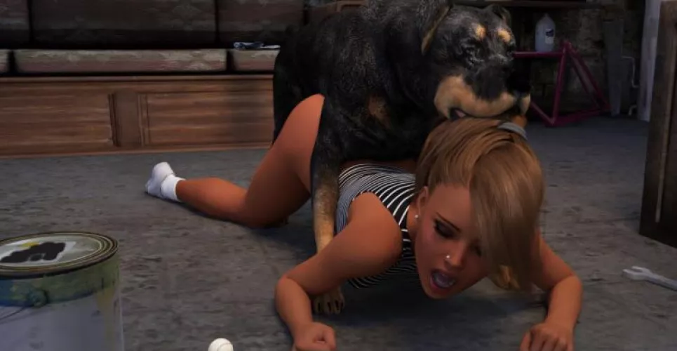 “Playing alone with family doggo always ends up with his thick doggo cock deep inside the pussy.. [Joker]”