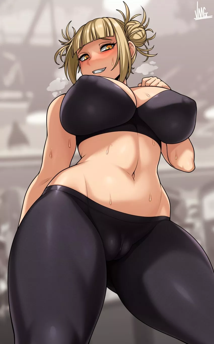 Toga showing off her curves~ 💙 (Artist - JMG)