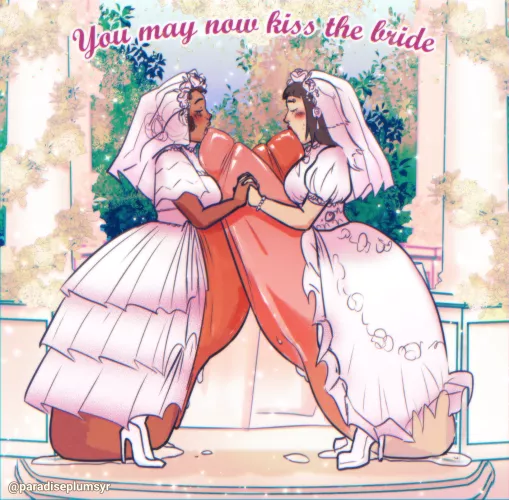 you may now kiss the bride (hyperclit pinup) by paradiseplum