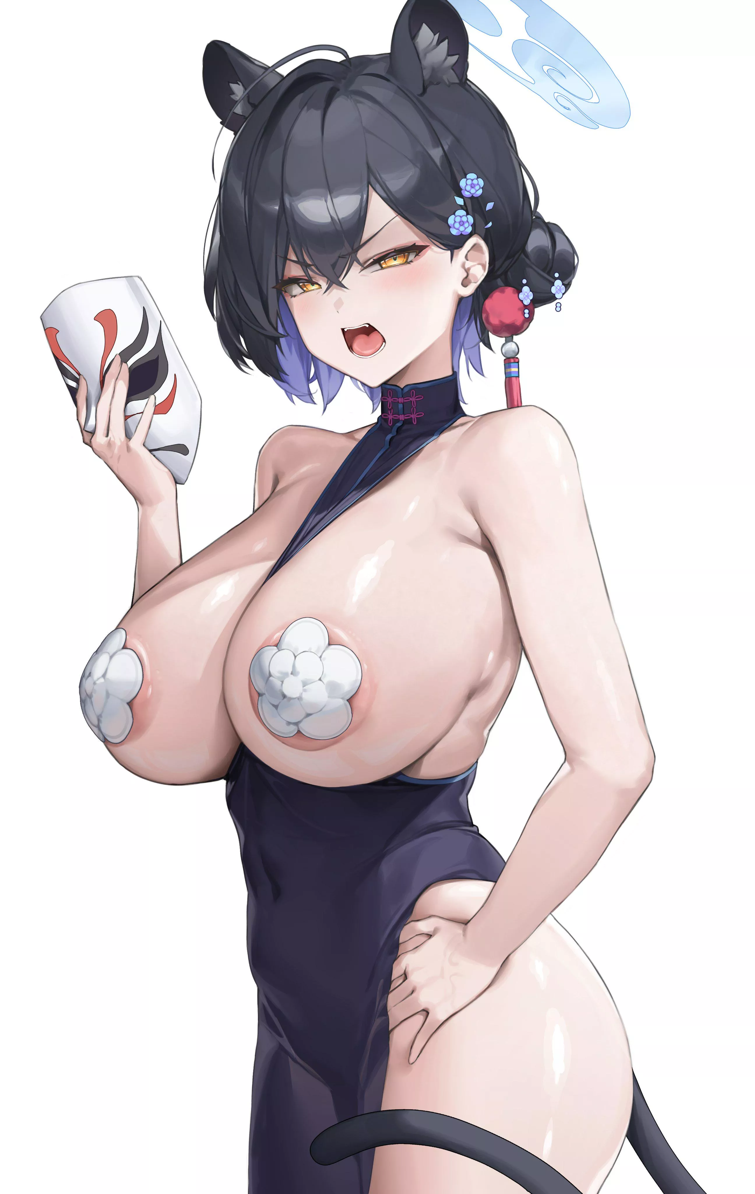 Angry Kaguya with Pasties (SAMart) [Blue Archive]