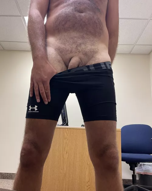 Changing back into work clothes 