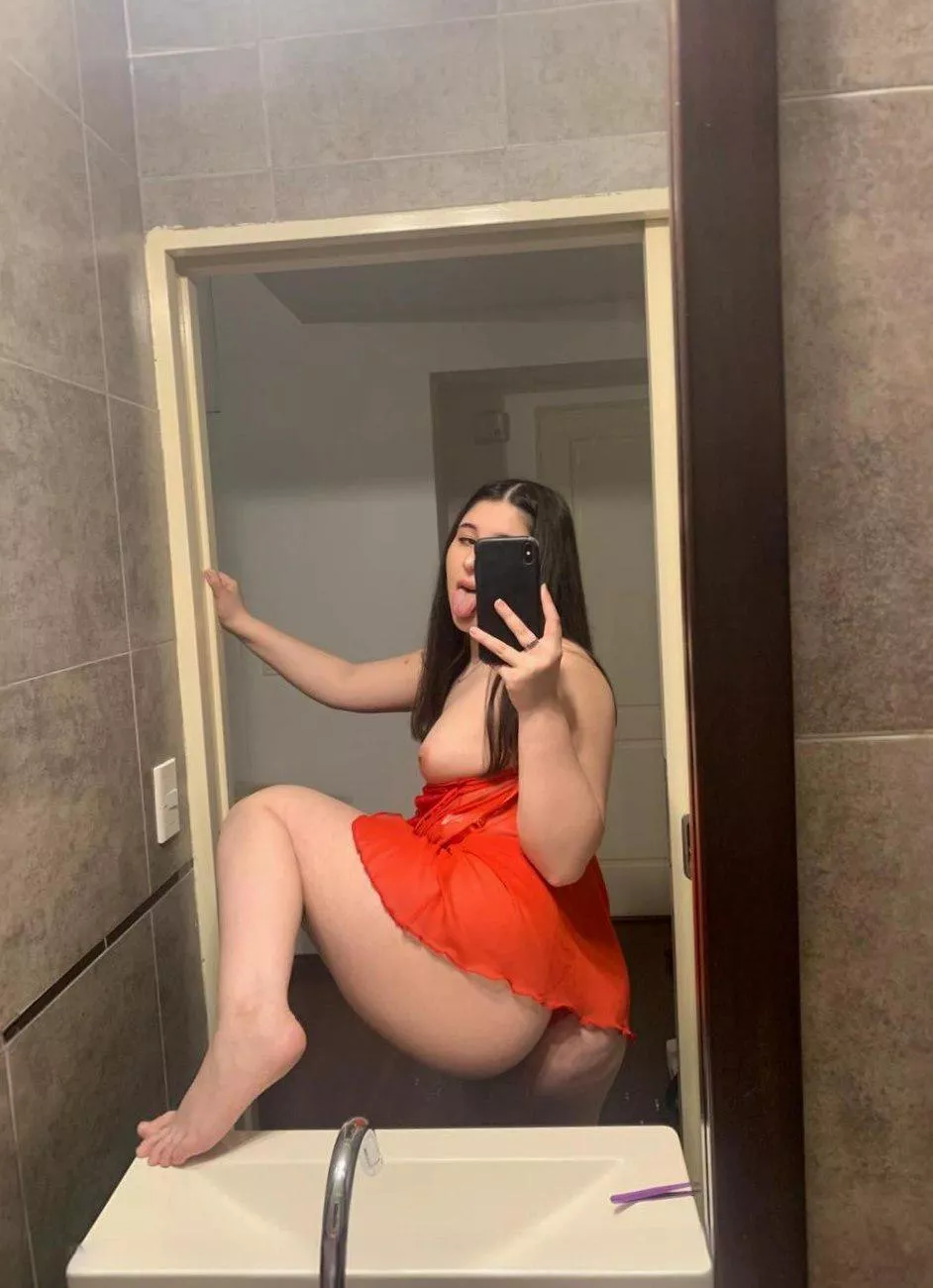 Just taking of my dress 