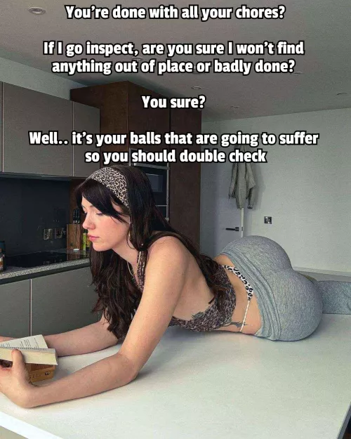 You don't want your balls to suffer, do you?