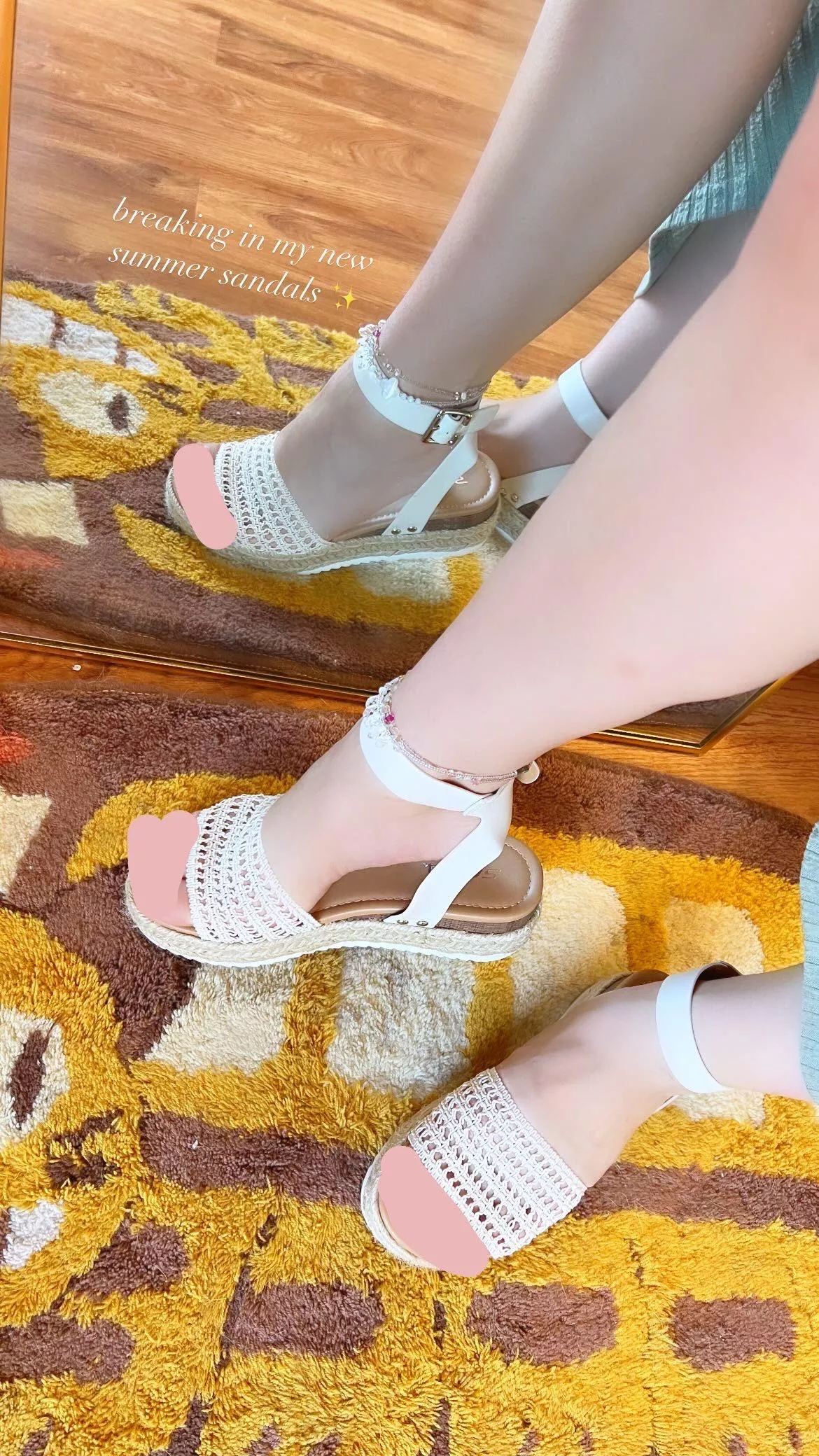 breaking in my new summer sandals ♡︎