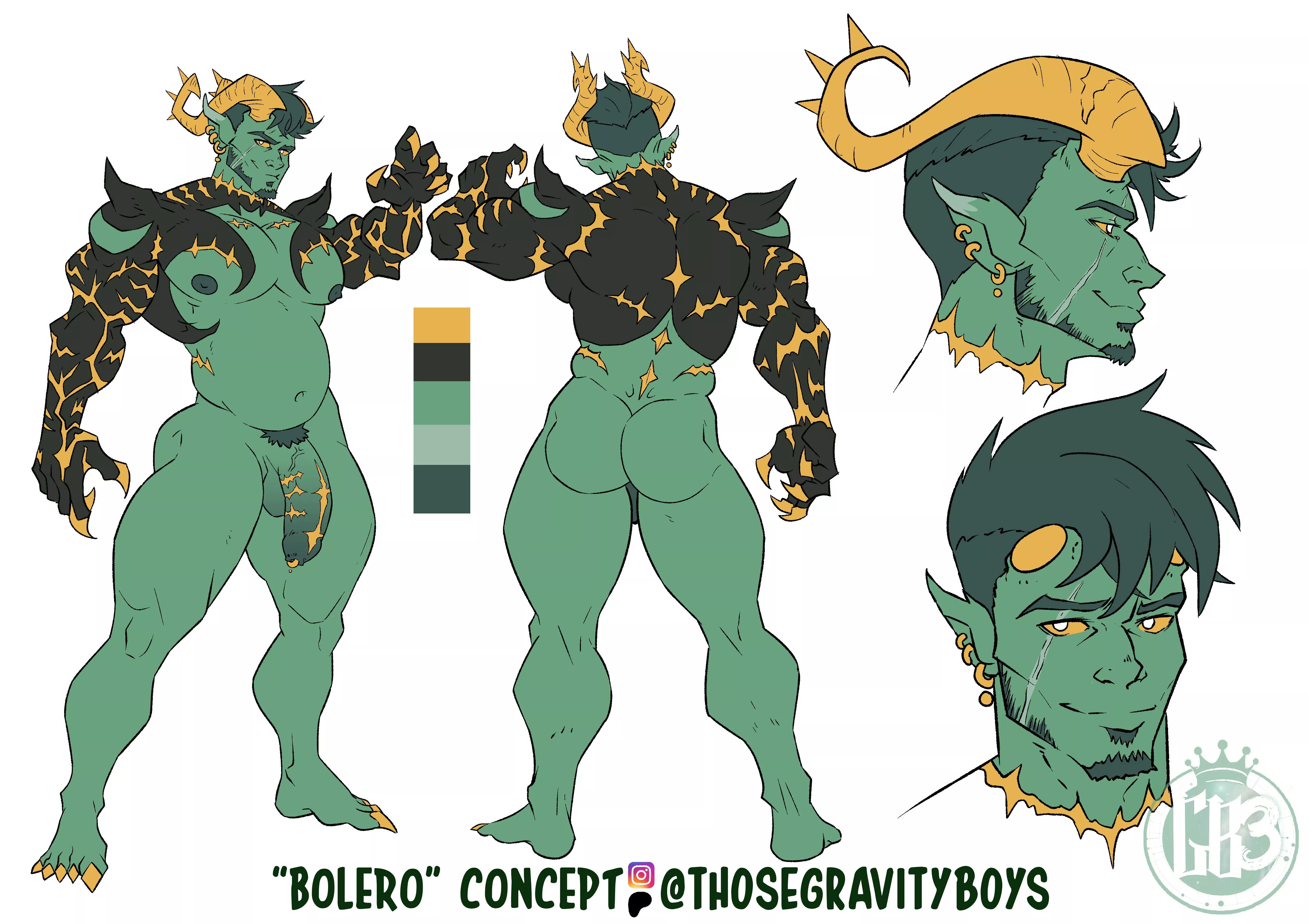 New OC demon concept, working name “Bolero” 🤭