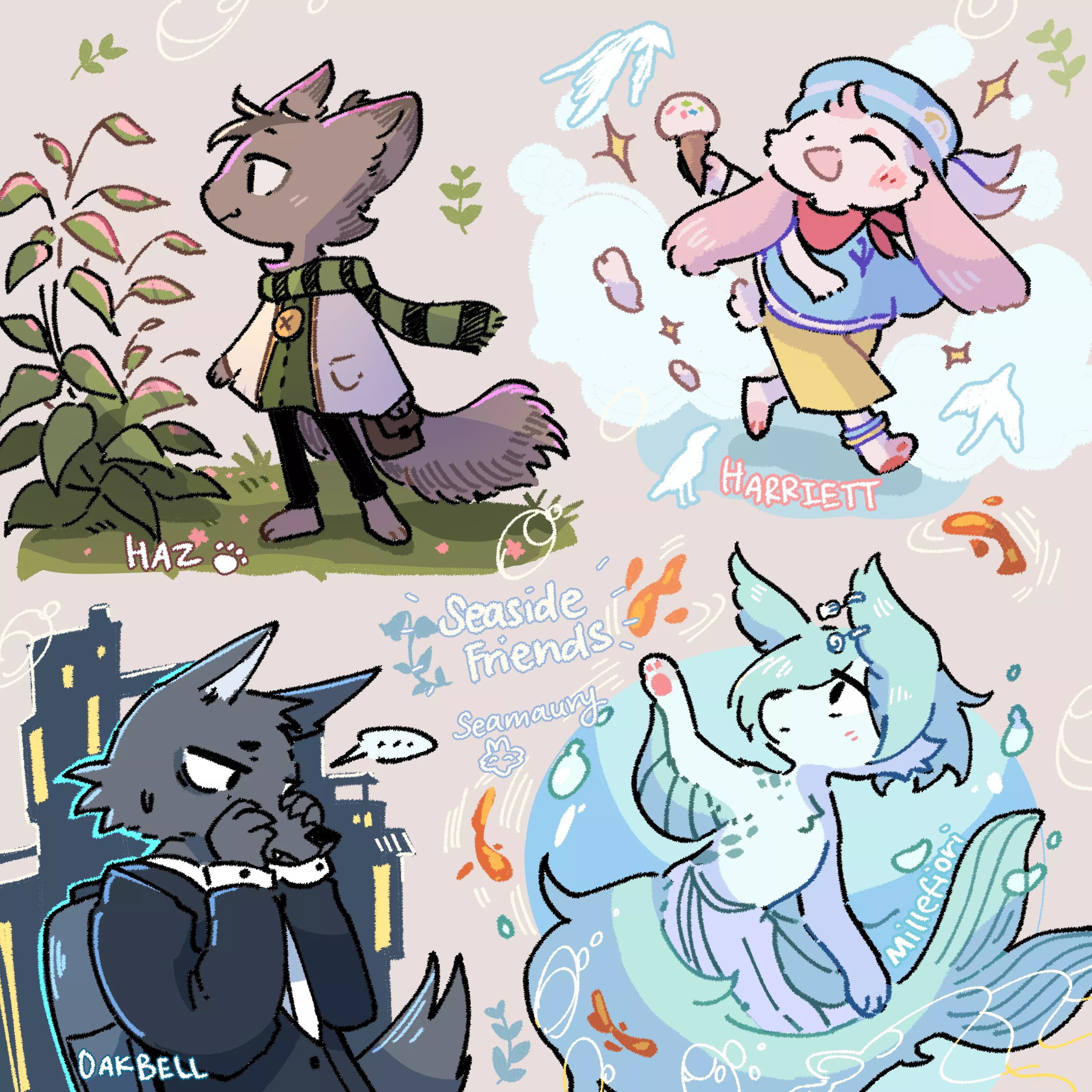 Seaside friends 