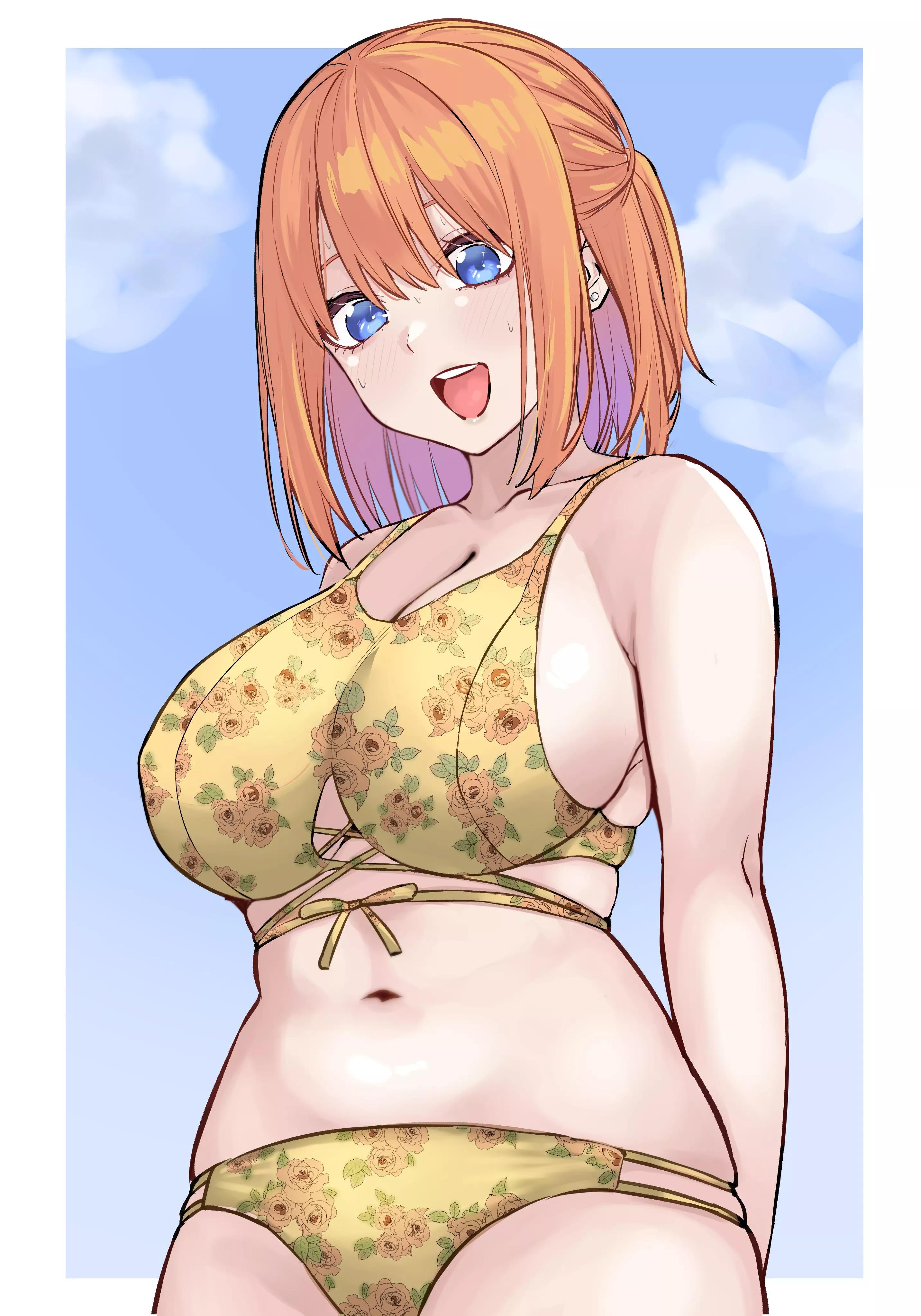 Yotsuba Wearing Her Floral Bikini (Quintessential Quintuplets)