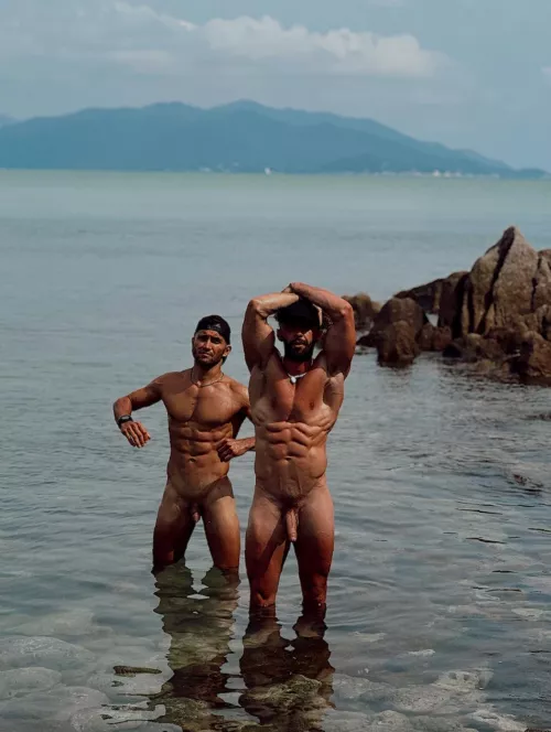 Beach day, nudist style. Who says you can't enjoy the view?