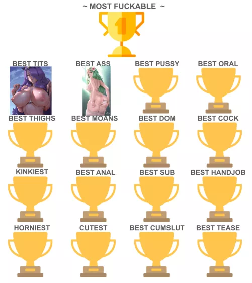 Fire Emblem Awards! Lady Rhea's divine booty wins best ass, now vote for best pussy! Top comment with a single character wins (Achromaru) - Original in comments