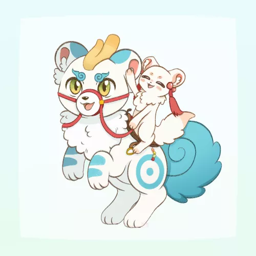 fan art comm of Fabulous Beasts 💙☁️