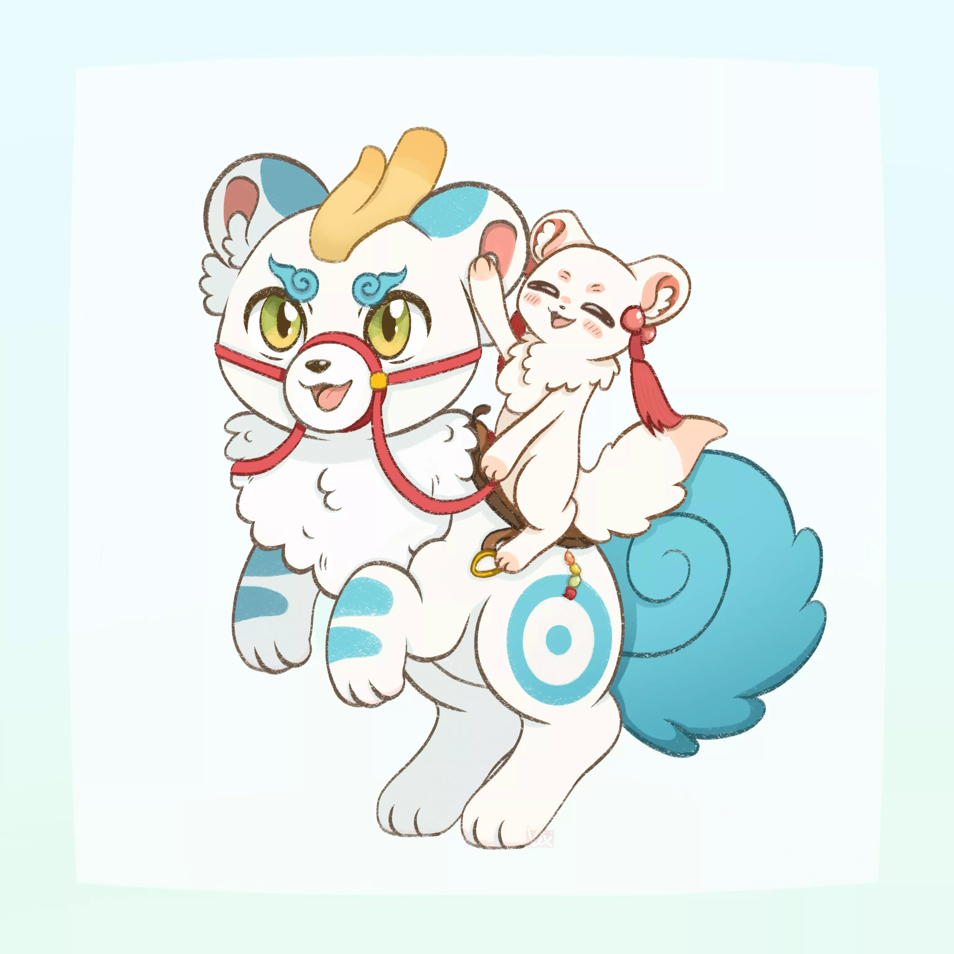 fan art comm of Fabulous Beasts 💙☁️