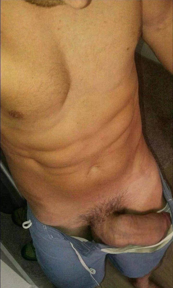 My heavy cock can barely fit into this new bathing suit (36)