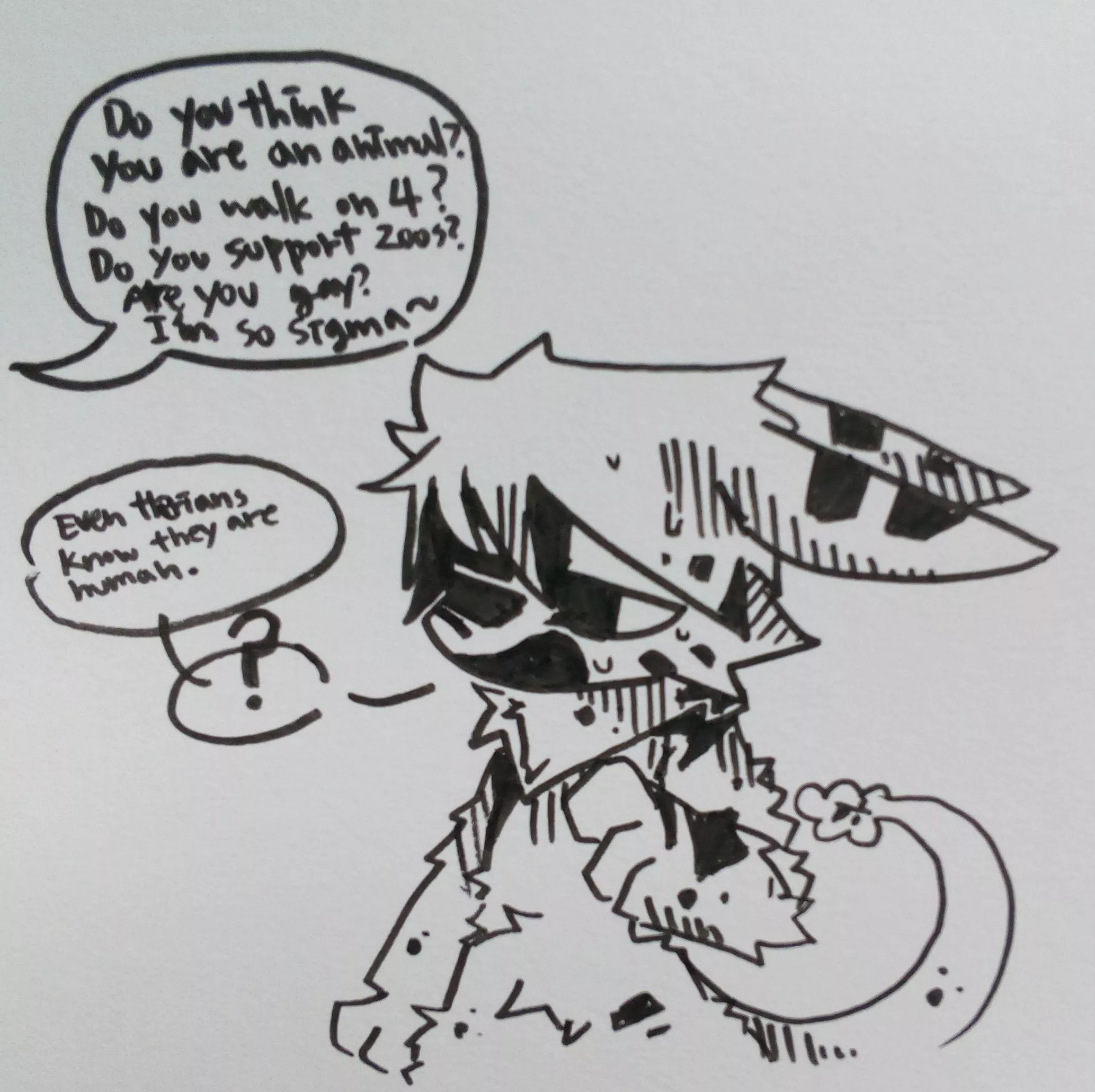 (og doodle)When ppl misunderstanded furries