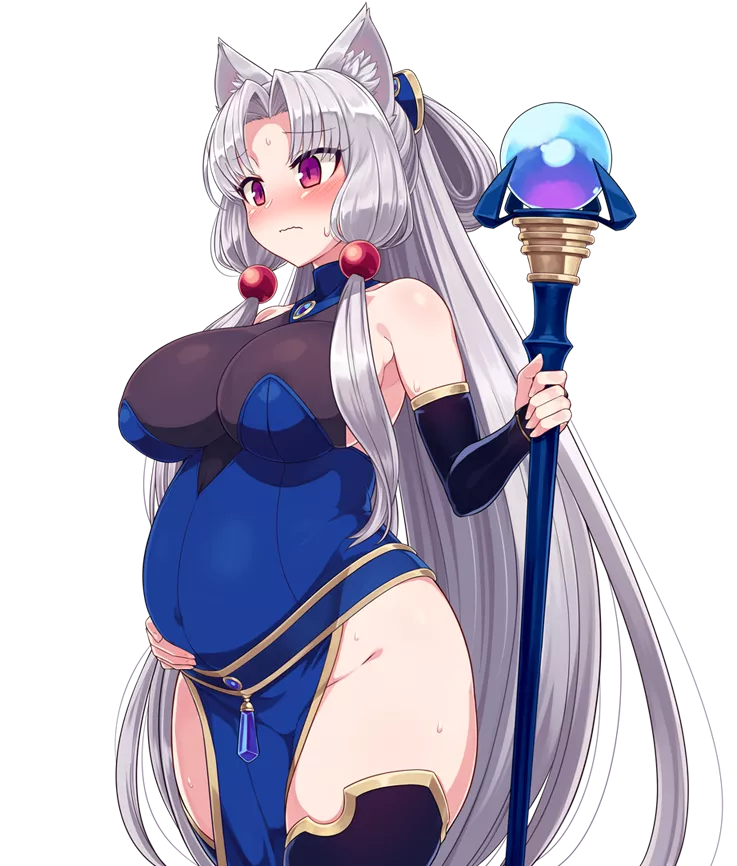 Pregnant Mage Catgirl
