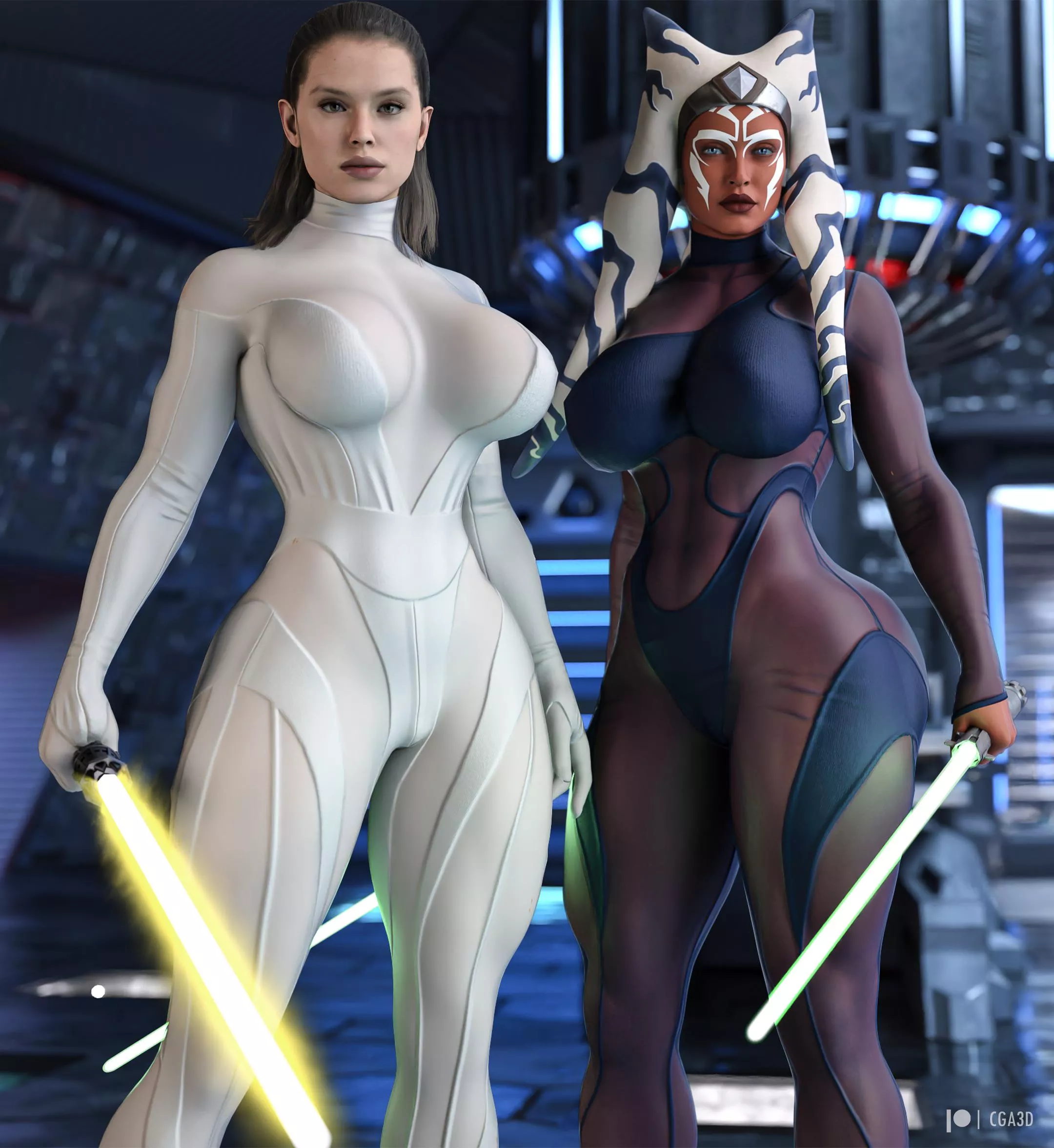 Rey and Ahsoka (Cga3d)
