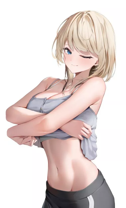 Lifting up her Shirt 