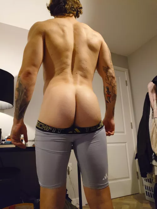 Enjoying the view after the gym 