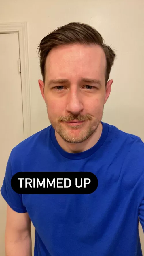 My lil’ emotional support mustache. 🥸