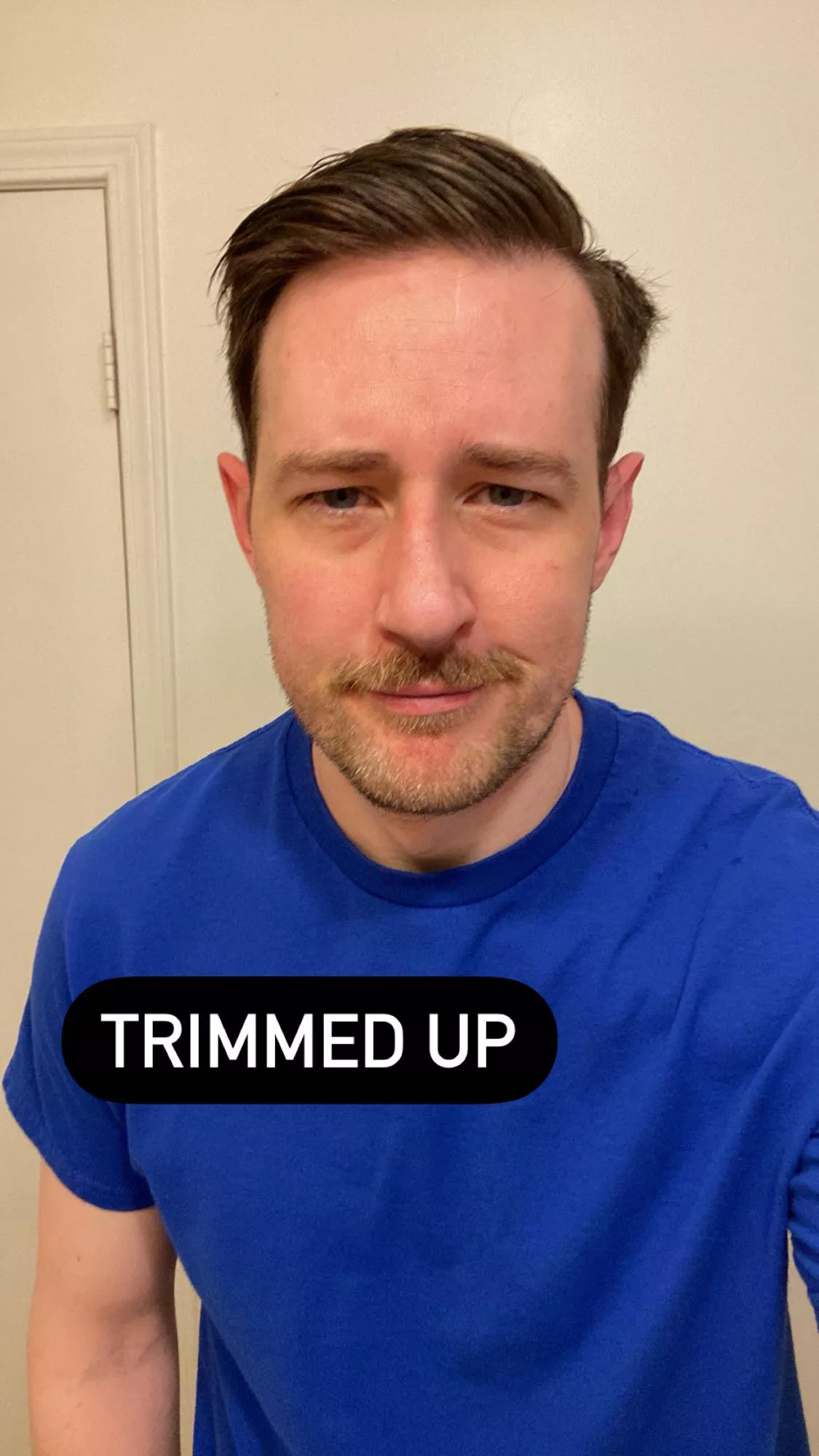 My lil’ emotional support mustache. 🥸