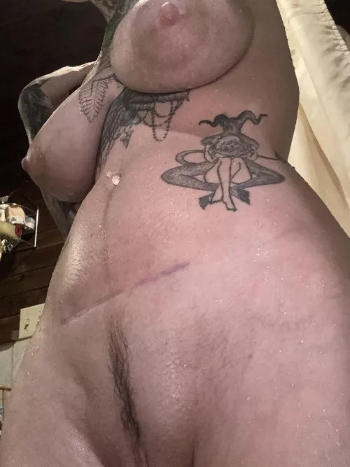 Still dripping wet but I like to air dry 