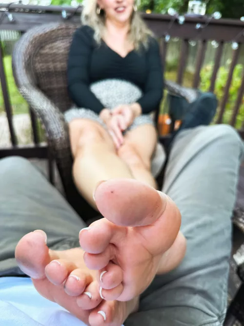 What I look forward to most Friday after work. A sweet foot rub and maybe more