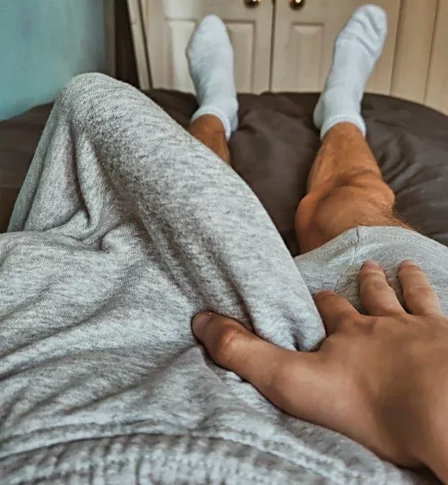 Grey sweatpants season