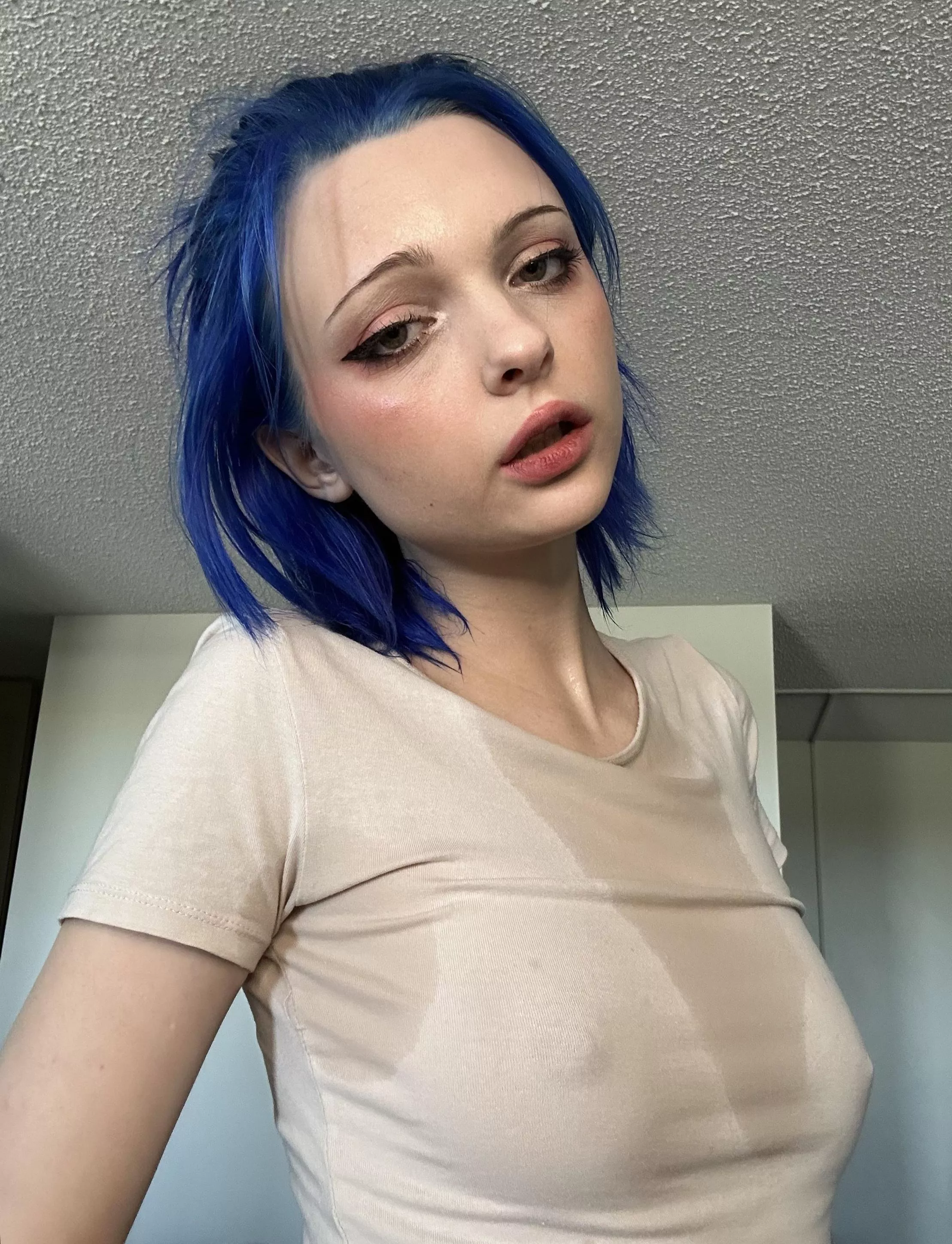 I'm all wet, my nipples are swollen, everyone is looking at me like that