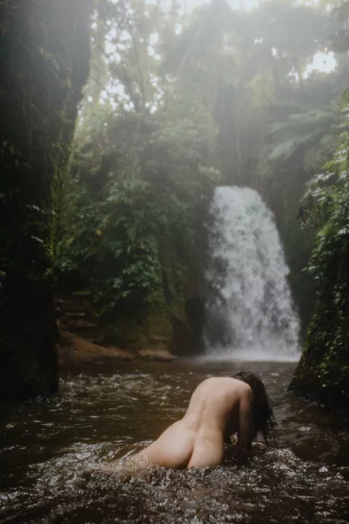 I'm at the waterfall