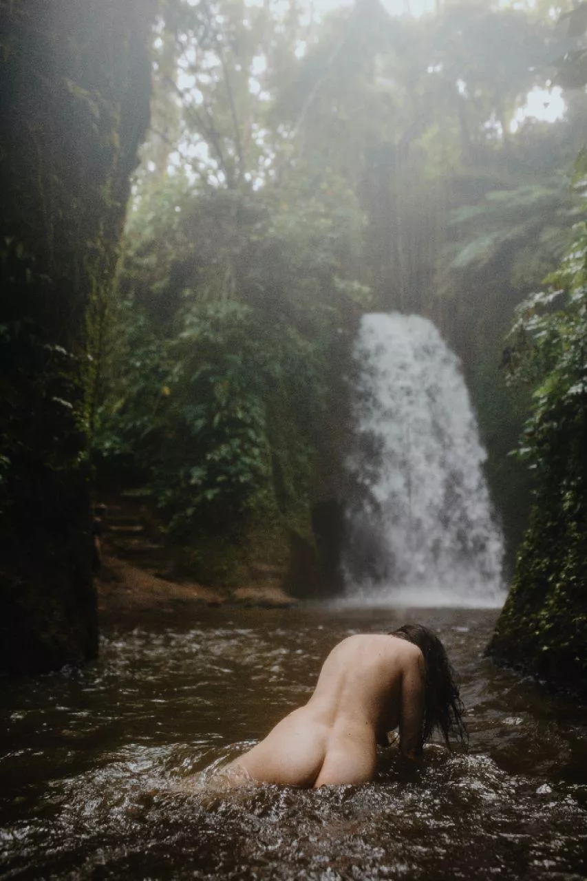 I'm at the waterfall