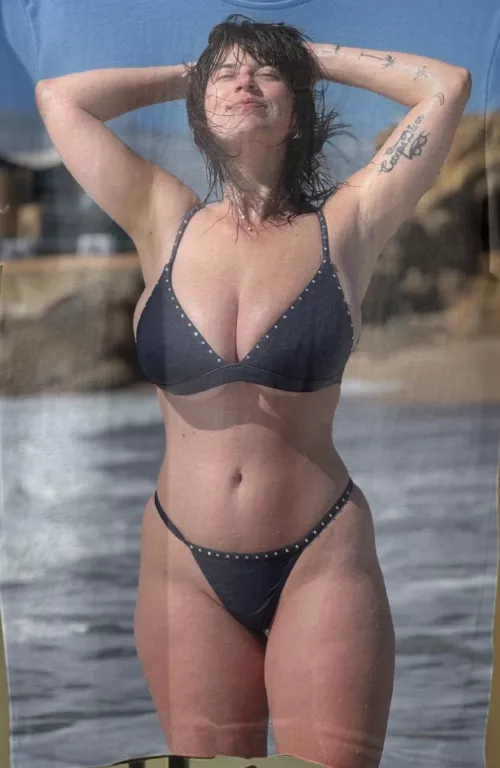 Smiling because she's won