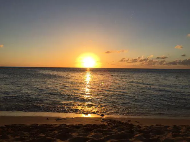 The calmness of the sea 