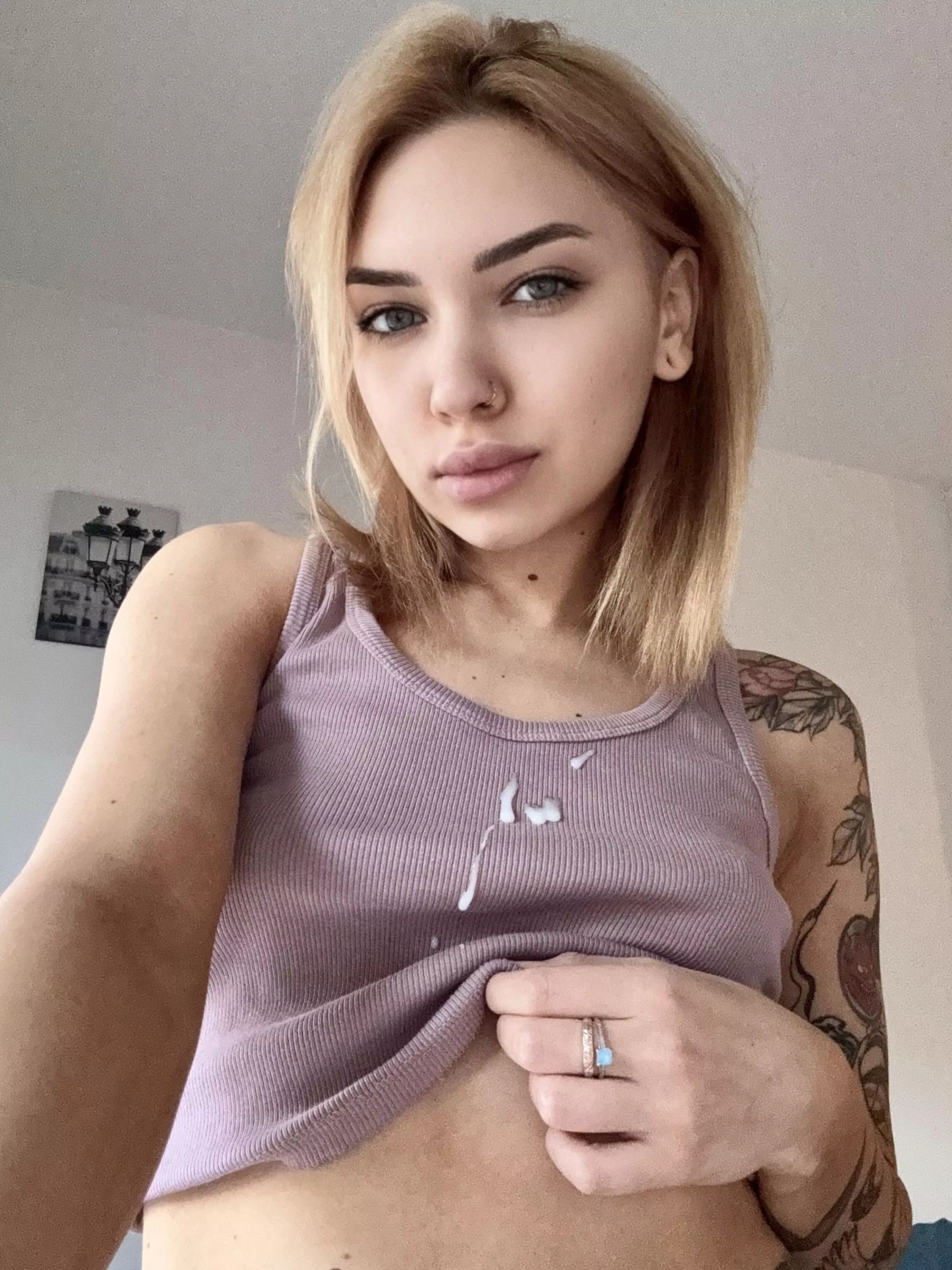 My clothes speak for me — you can’t hide those drops of cum