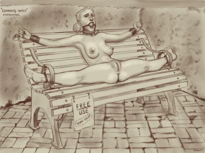 She was stuck doing community service all day at the park