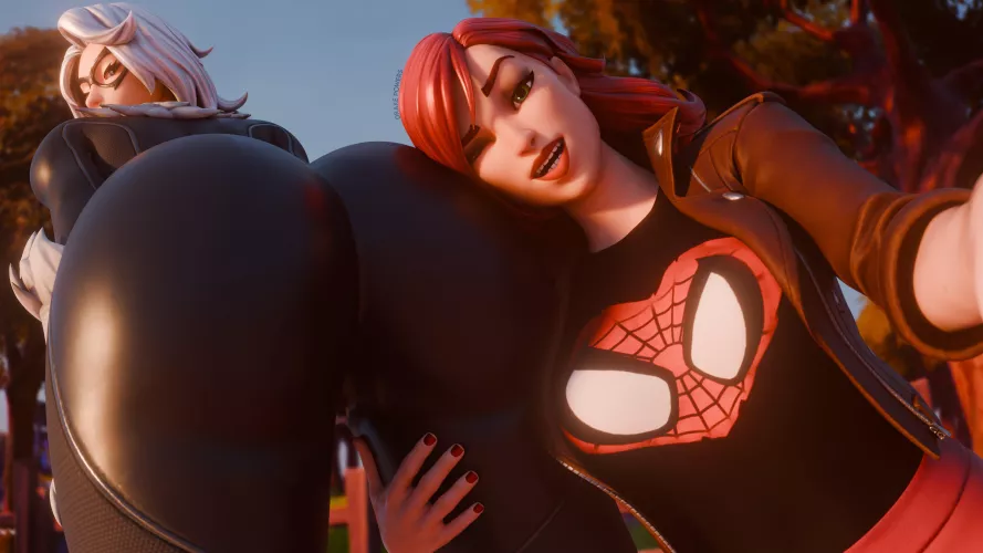 Black Cat and Mary Jane (Drake Powers) [Marvel]
