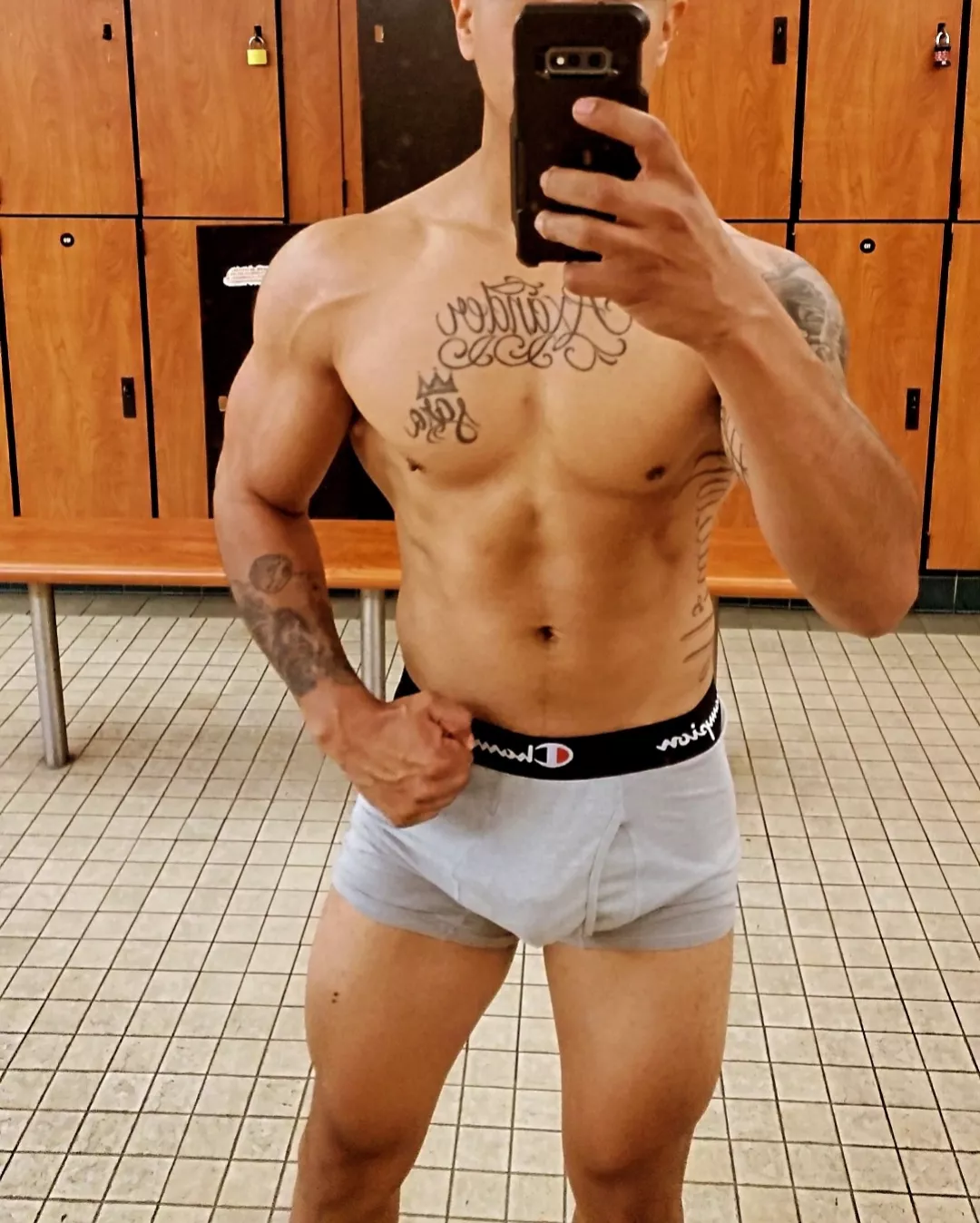 Follow me to the locker room 