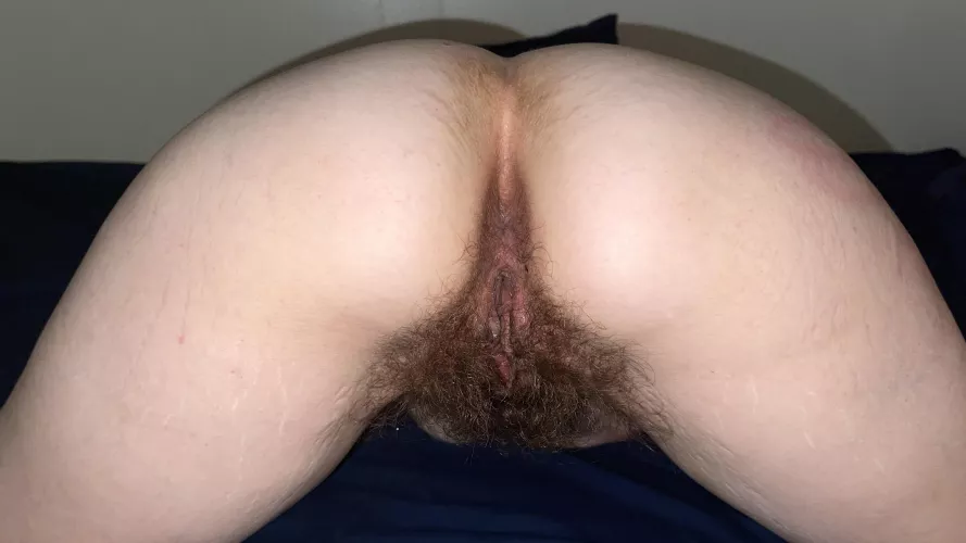 My Hairy pussy bent over for another deposit