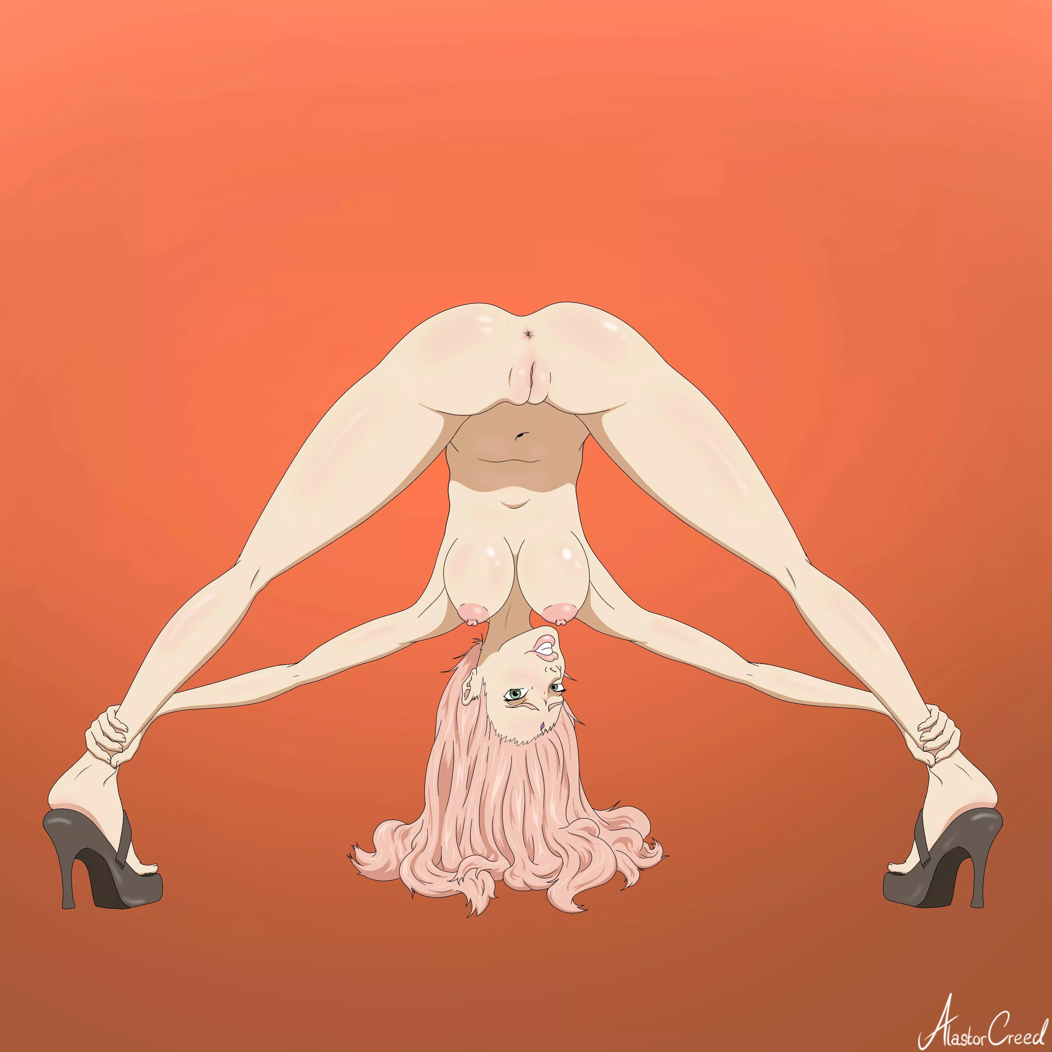 Sakura streching (Alastor_Creed)