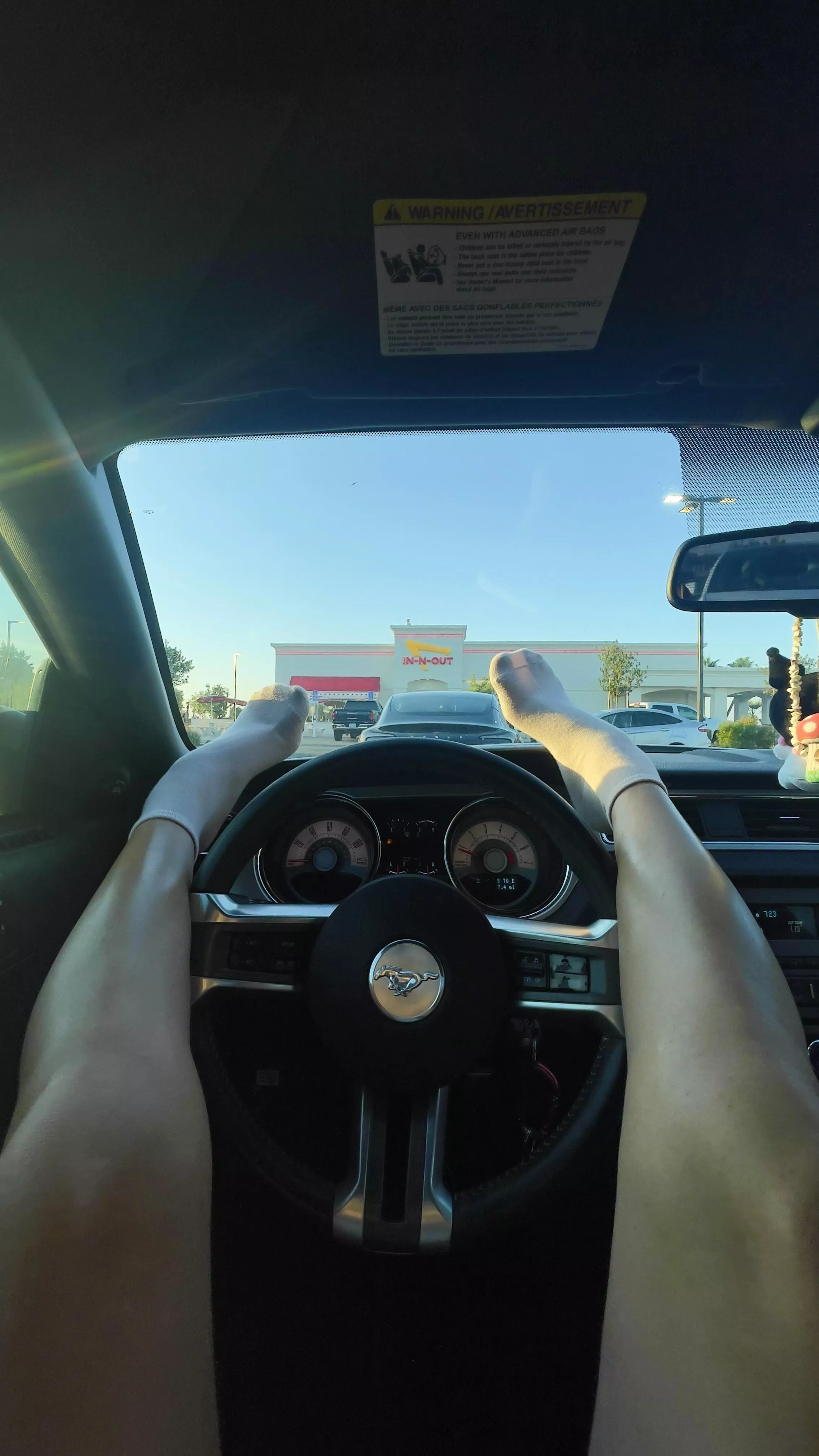 Would you look at my socks ? F