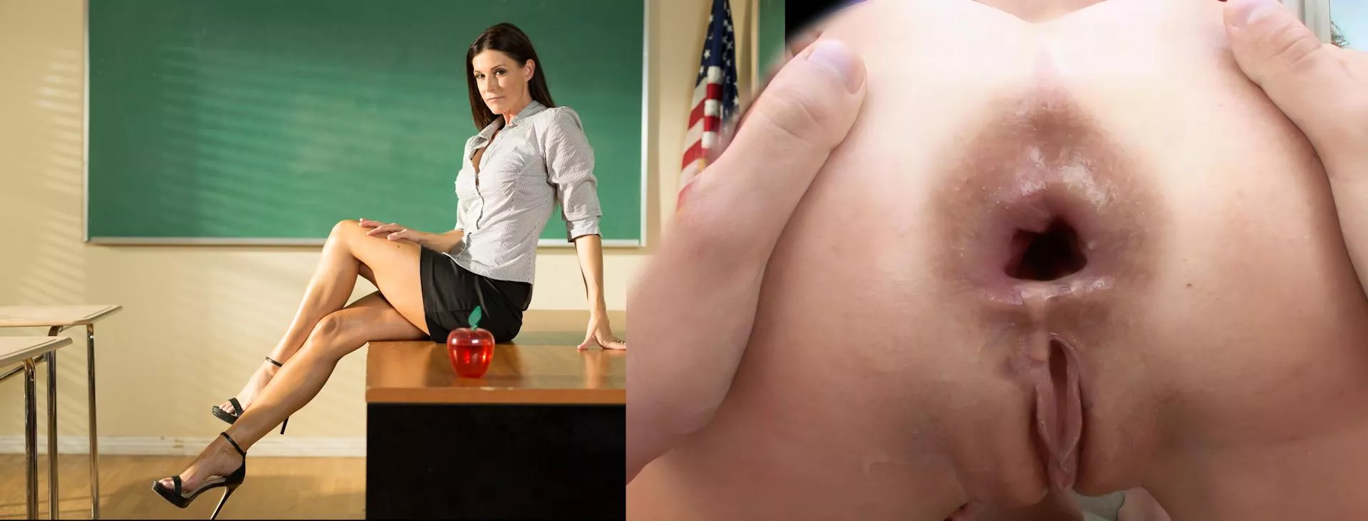 Generous teacher promises student extra credit in exchange for rimming and tonguing her gaped anus!
