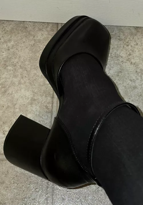 Love my ankle strap platforms