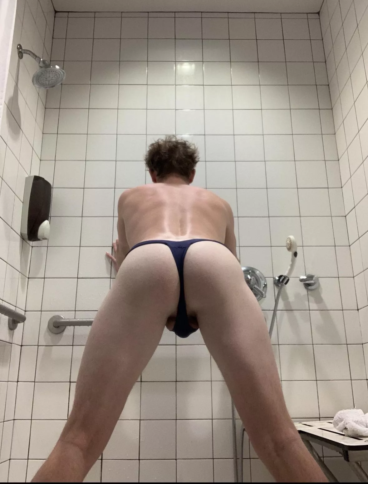 Love showing off in gym showers 