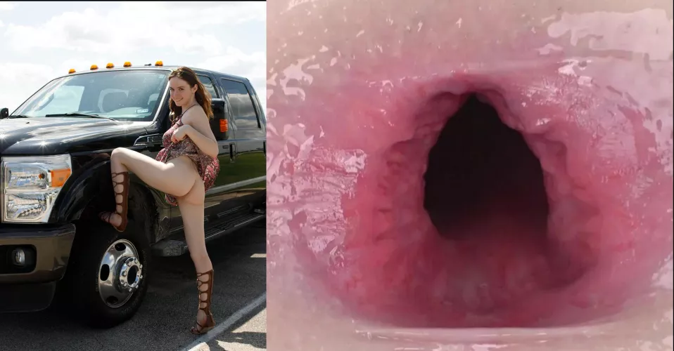 Shy teen gapes her anus for a free ride