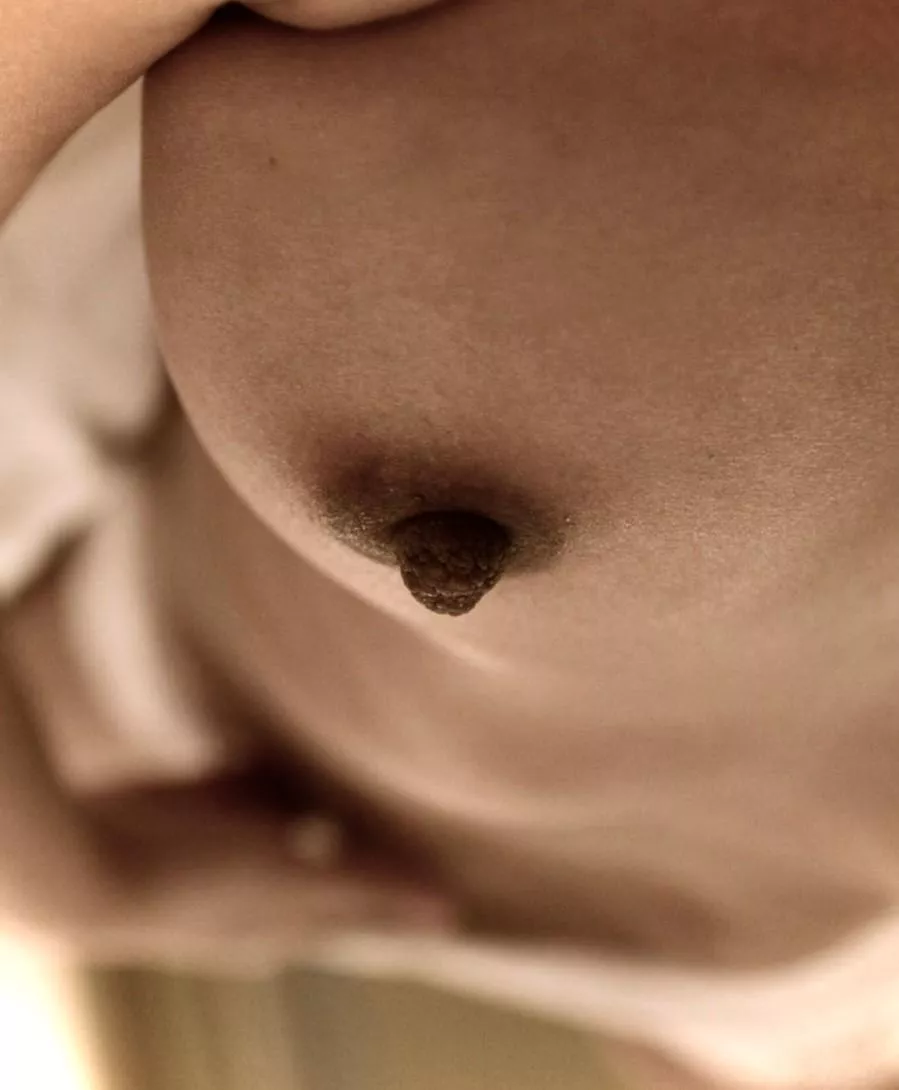 Wandering hands and big dark nipples