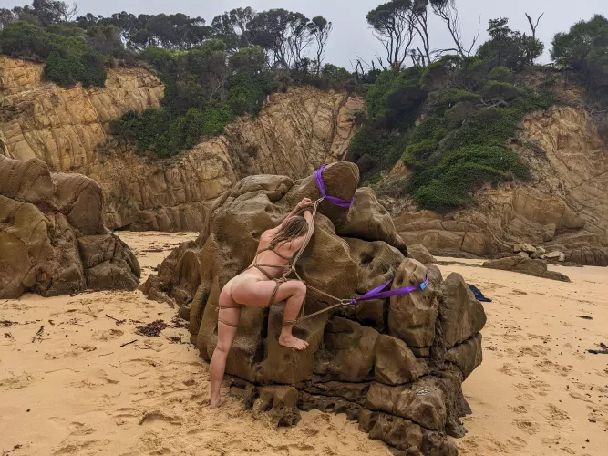 I got a little tangled playing at the beach