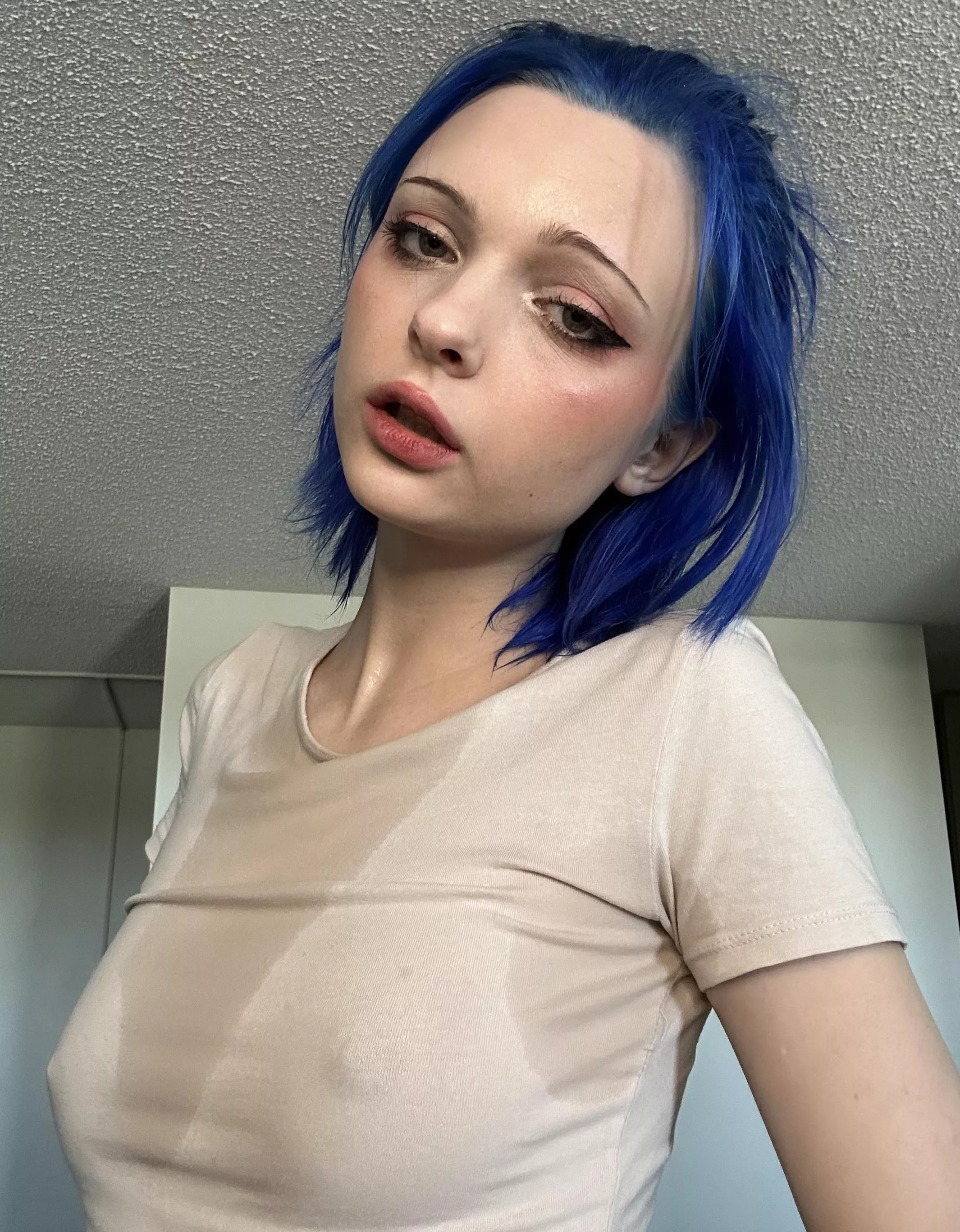 I'm all wet, my nipples are swollen, everyone is looking at me like that