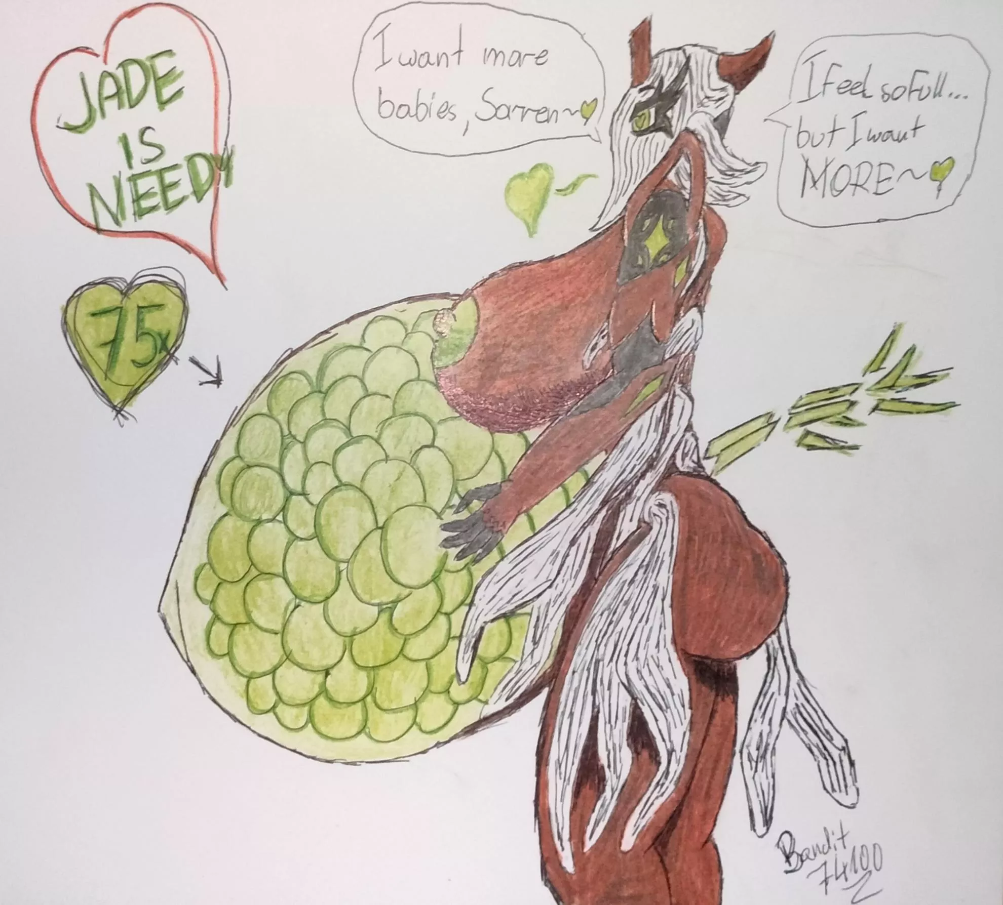 [Jade + Hyper Pregnancy] She still wants more~ (Art by Me) (mb for the quality)