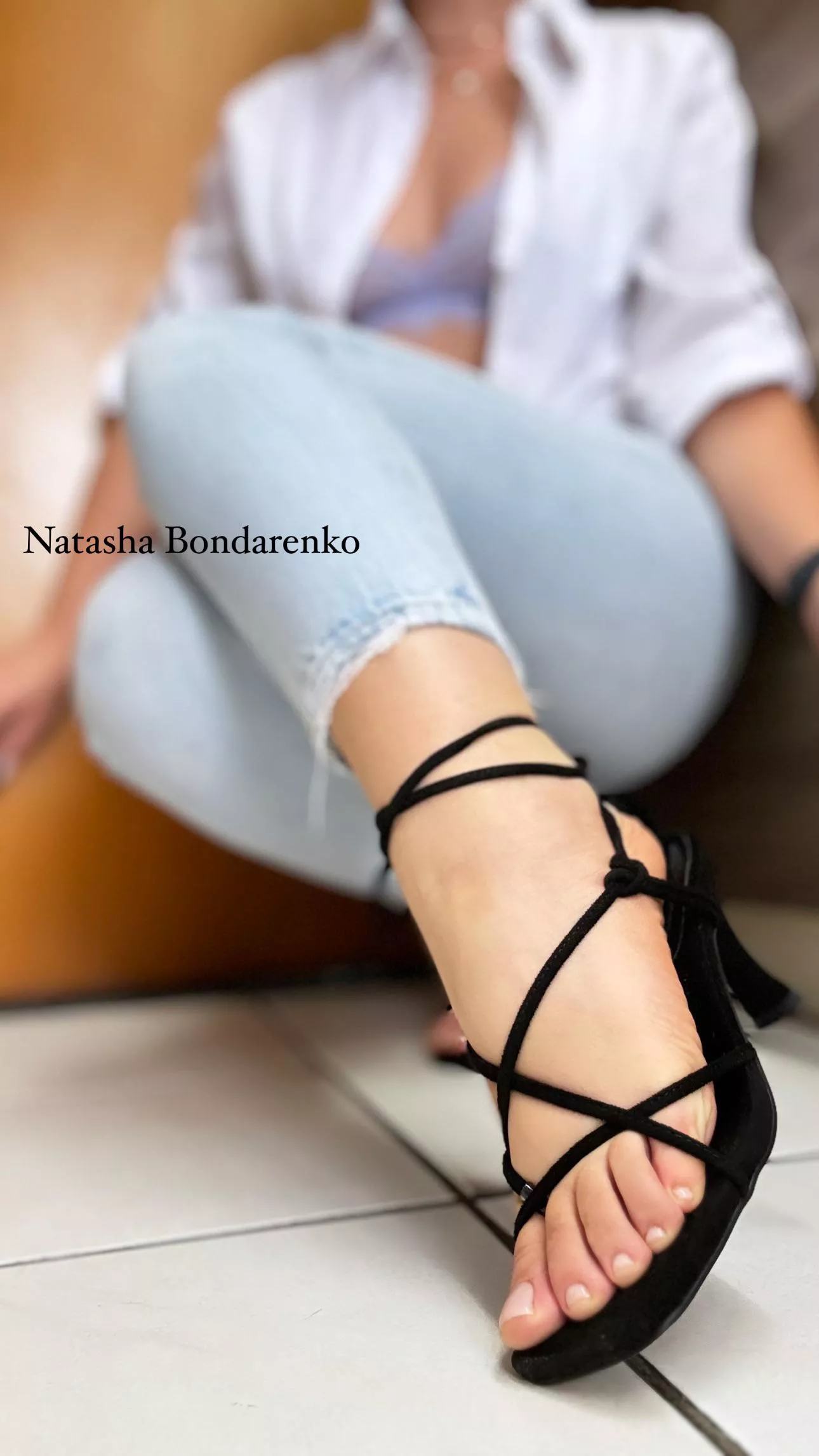 My shirt is open… new heels 